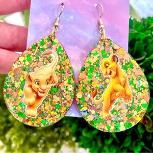 Simba And Nala Acrylic Dangle Earrings